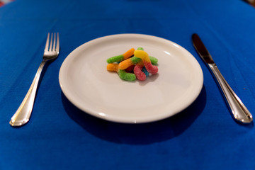 Sweet Sugar Candy on plate 