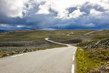 Aurlandsfjellet mountain road in Norway