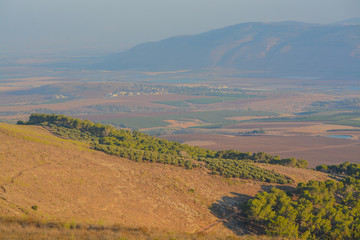 View from Giv'at Hamo're Nature Reserve. Near Afula, Israel in Western Asia.