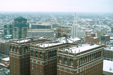 View to the Buffalo city from City Hall.