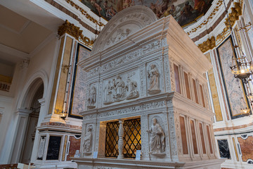 L'Aquila, Abruzzo. Basilica of San Bernardino. It was built, with the adjacent convent, between...