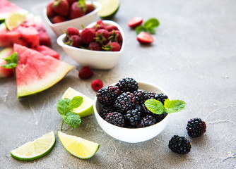 Fresh berries and fruits