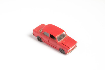 toy cars on white background