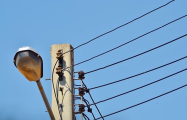 electric pole and wires