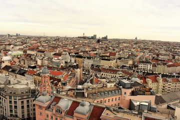 Fototapeta na wymiar Aerial view of Vienna Austria