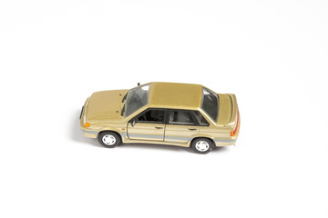 Fototapeta premium toy car on a white background