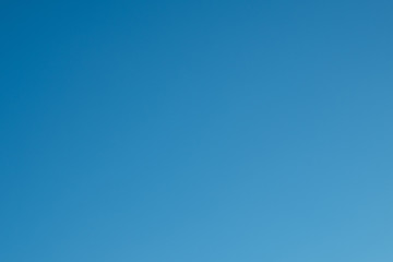 Blue sky. Cloudless sky background. Clear cloudless sky.