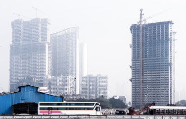 Winter smog in Mumbai. This is how bad the visibility and pollution can get in Mumbai.