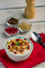 dahi bhalla or Dahi Vada - famous indian street food or starter