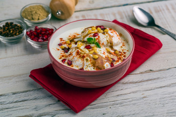 dahi bhalla or Dahi Vada - famous indian street food or starter