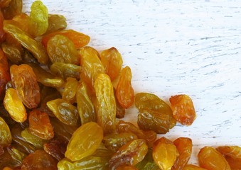 dried fruits on white background
