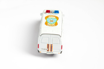 toy car on a white background
