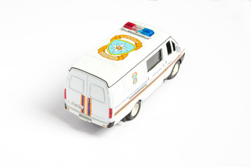 toy car on a white background