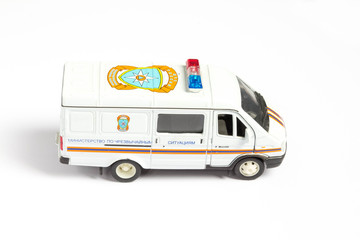 toy car on a white background