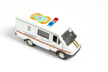 toy car on a white background