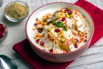 dahi bhalla or Dahi Vada - famous indian street food or starter