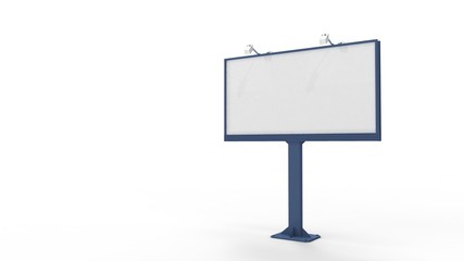 3d rendering of billboards isolated in white stucio background