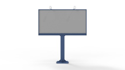 3d rendering of billboards isolated in white stucio background