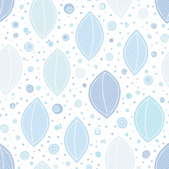 Blue leaves on a white background.