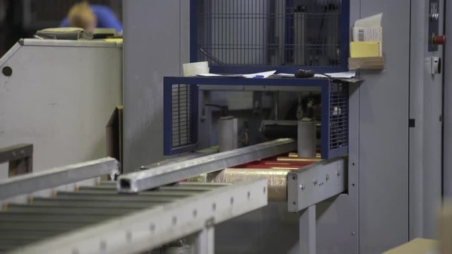 Packaging of aluminium profiles. Aluminium production line factory warehouse stack of profiles. Heavy metallurgical industrial products, manufacturing business production concept