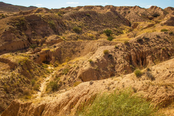 Rocky desert near Matmata in southern Tunisia, North Africa