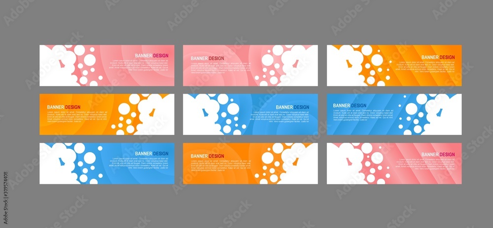 Wall mural vector abstract design banner web template.