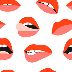 Woman's lip seamless pattern