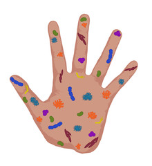 ばい菌だらけの掌