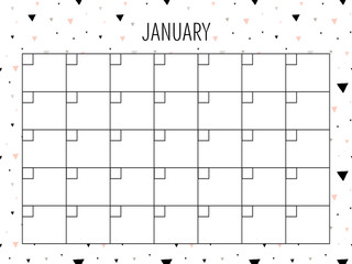 January. Universal Monthly Planner Template