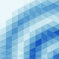 Classic Blue Abstract trianglify Generative Art background illustration