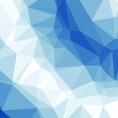 Classic Blue Abstract trianglify Generative Art background illustration