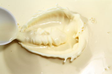 Close up of milk splash