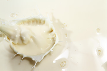 Close up of milk splash