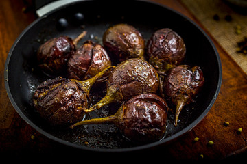 stuffed masala baingan or eggplant - an indian cooked vegetable 