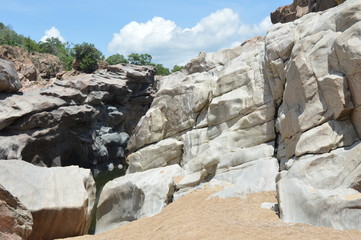 white rocks in mountains