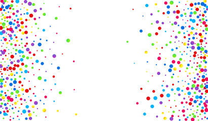 Green Dot Happy Backdrop. Top Circle Backdrop. Abstract Texture. White Polka Happy Postcard. Shine Vector Card.