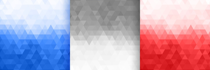 Fototapeta triangle pattern set in three colors design obraz