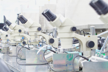 Production line working technology background concept