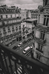Old Parisian buildings in Paris, France