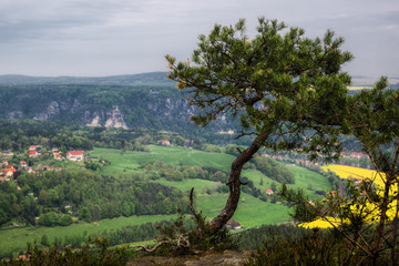 View from the Lilienstein over the Elbe