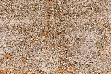 Beige Texture of painted metal surface with cracked paint. Finely detailed background