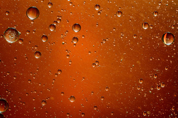 Oil in water, color background, macro