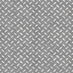 Seamless texture of gray steel plate with diamond pattern. Pisa. Italy.