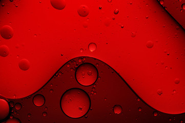 Oil in water, color background, macro