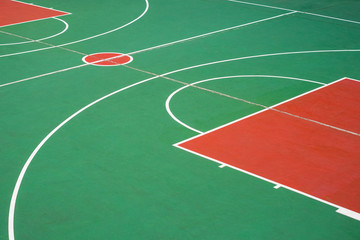 basketball court closeup, outdoor basketball field  -