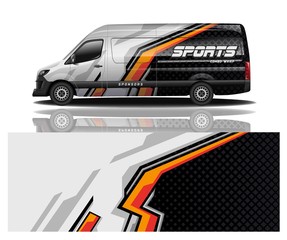 van car decal wrap design vector © Combo Wrap