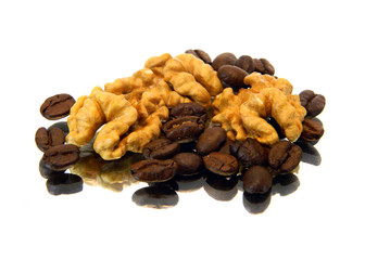 coffee beans isolated on white background