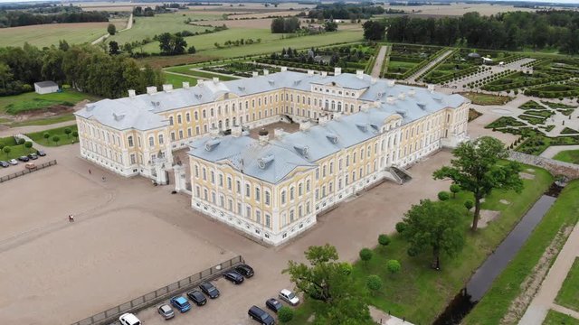 Rundale Palace is one of the major baroque palaces built for the Dukes of Courland. Latvia palace. Europ castle. Interesting museum.