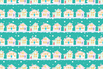 Fototapeta premium Collection of beautiful christman decoration in form of a pattern