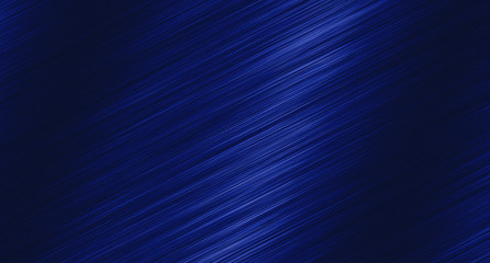 Blue brushed metal texture. Metal lines background with light reflection.